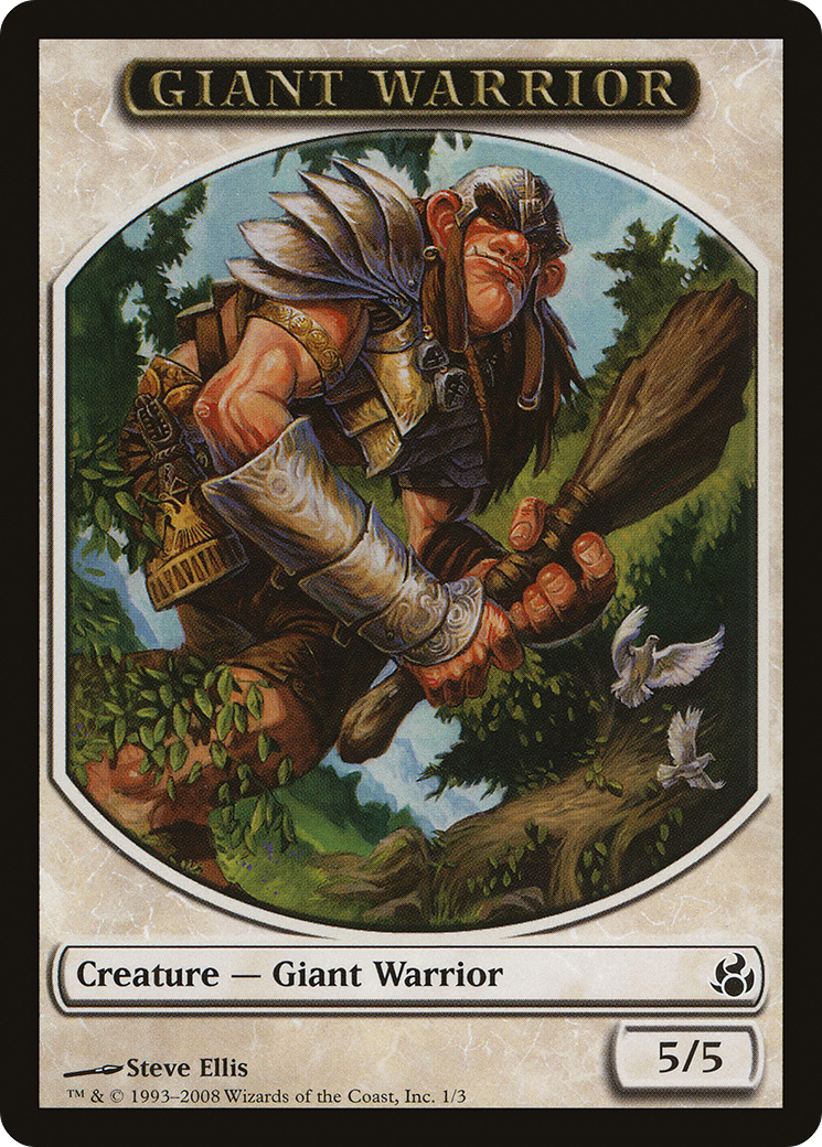 Giant Warrior Token (MOR-001) [Morningtide Tokens]