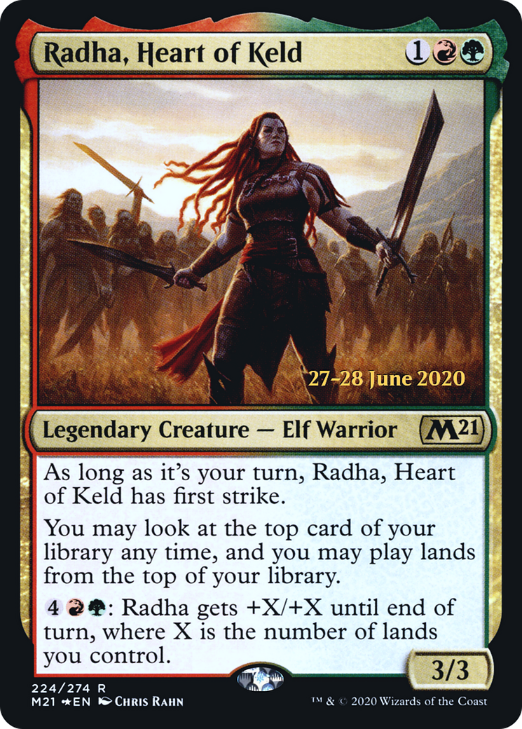 Radha, Heart of Keld (PRE-224S) [Core Set 2021 Promos] Foil