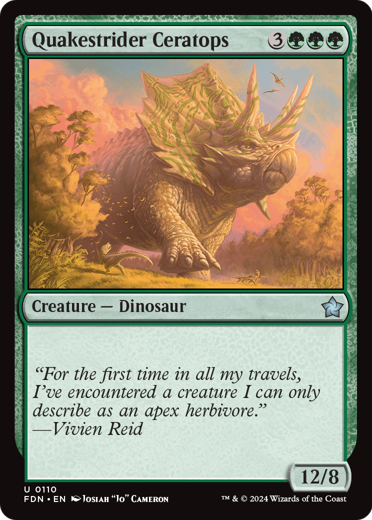 Quakestrider Ceratops (FDN-110) [Foundations] Foil