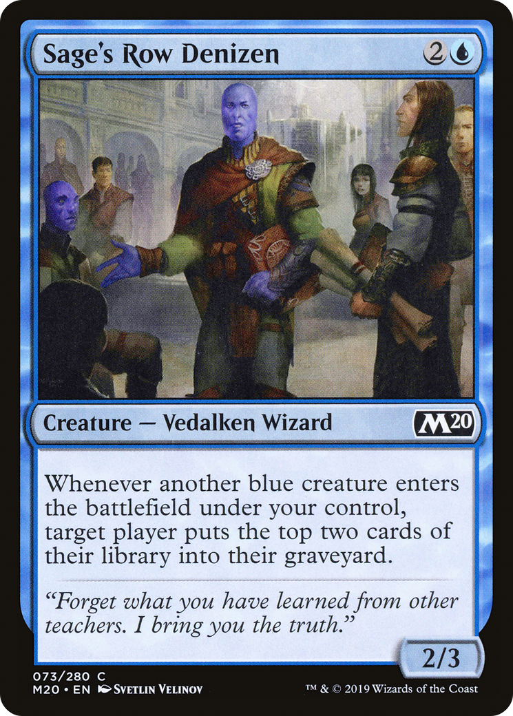 Sage's Row Denizen (M20-073) [Core Set 2020]