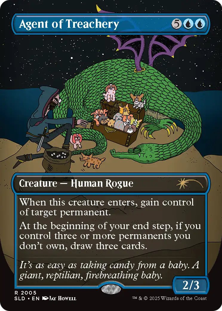 Agent of Treachery (SLD-2005) (Borderless) [Secret Lair Drop] Foil