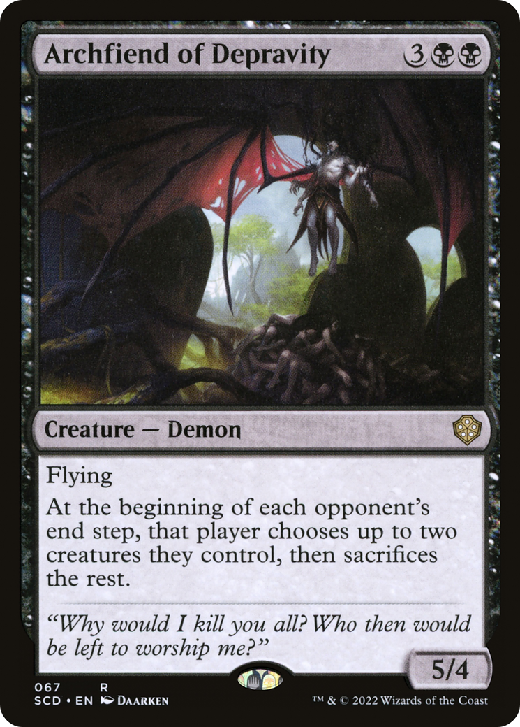 Archfiend of Depravity (SCD-067) [Starter Commander Decks]