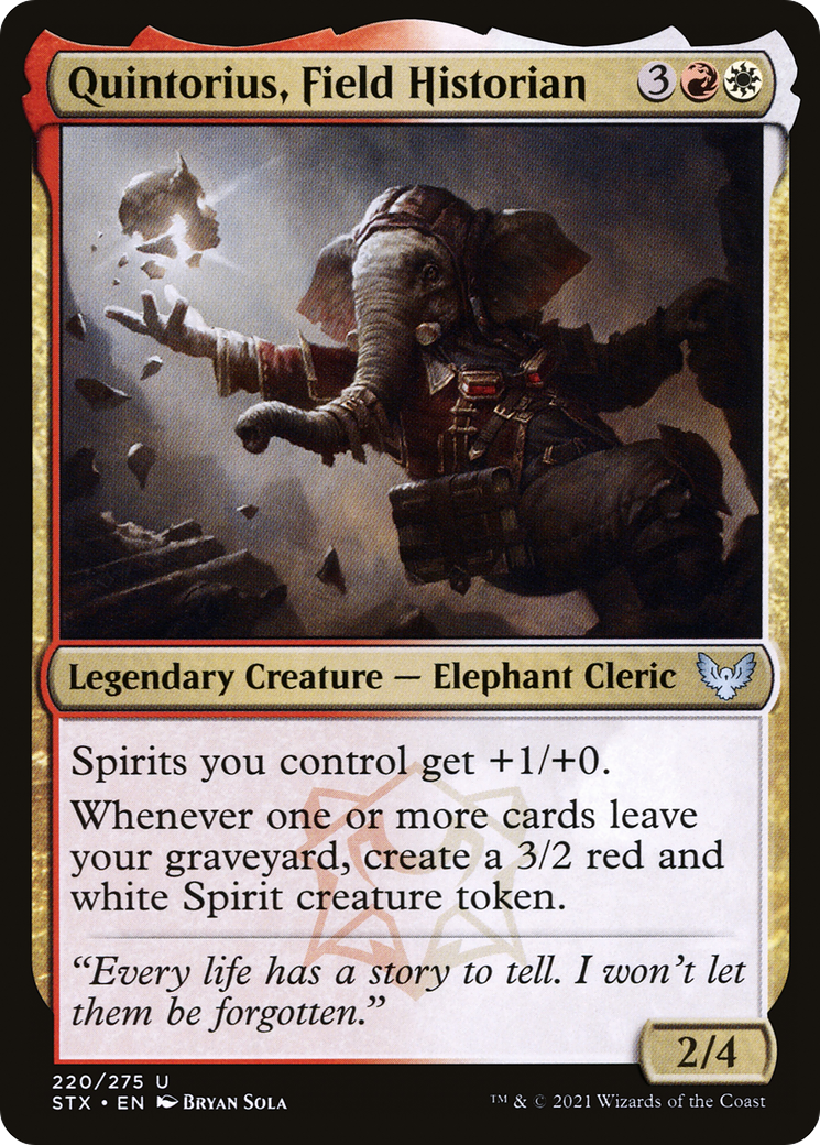 Quintorius, Field Historian (STX-220) [Strixhaven: School of Mages] Foil