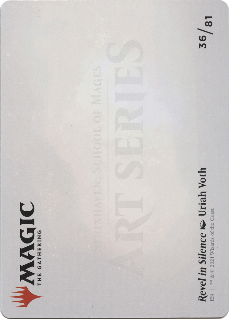 Revel in Silence // Revel in Silence (ASTX-036) (Borderless) [Strixhaven Art Series] Foil