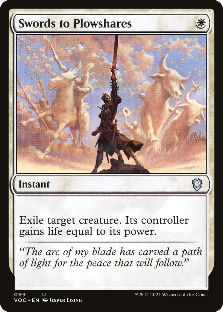 Swords to Plowshares (VOC-099) [Crimson Vow Commander]