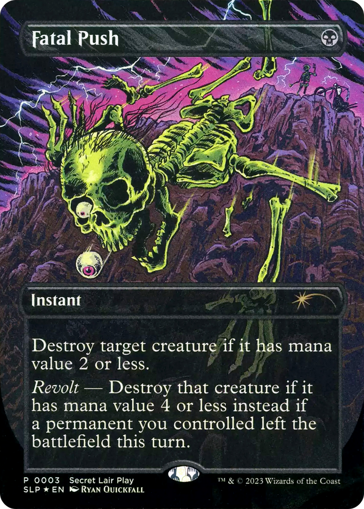 Fatal Push (SLP-003) (Borderless) [Secret Lair Showdown] Foil