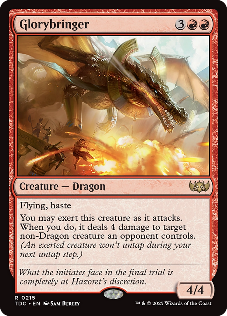 Glorybringer (TDC-215) [Commander: Tarkir: Dragonstorm]