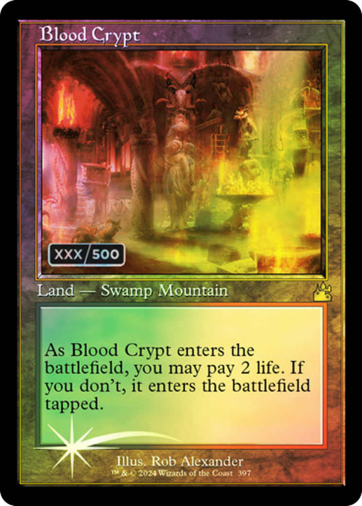 Blood Crypt (Retro Frame) (Serial Numbered) (RVR-397) [Ravnica Remastered] Foil