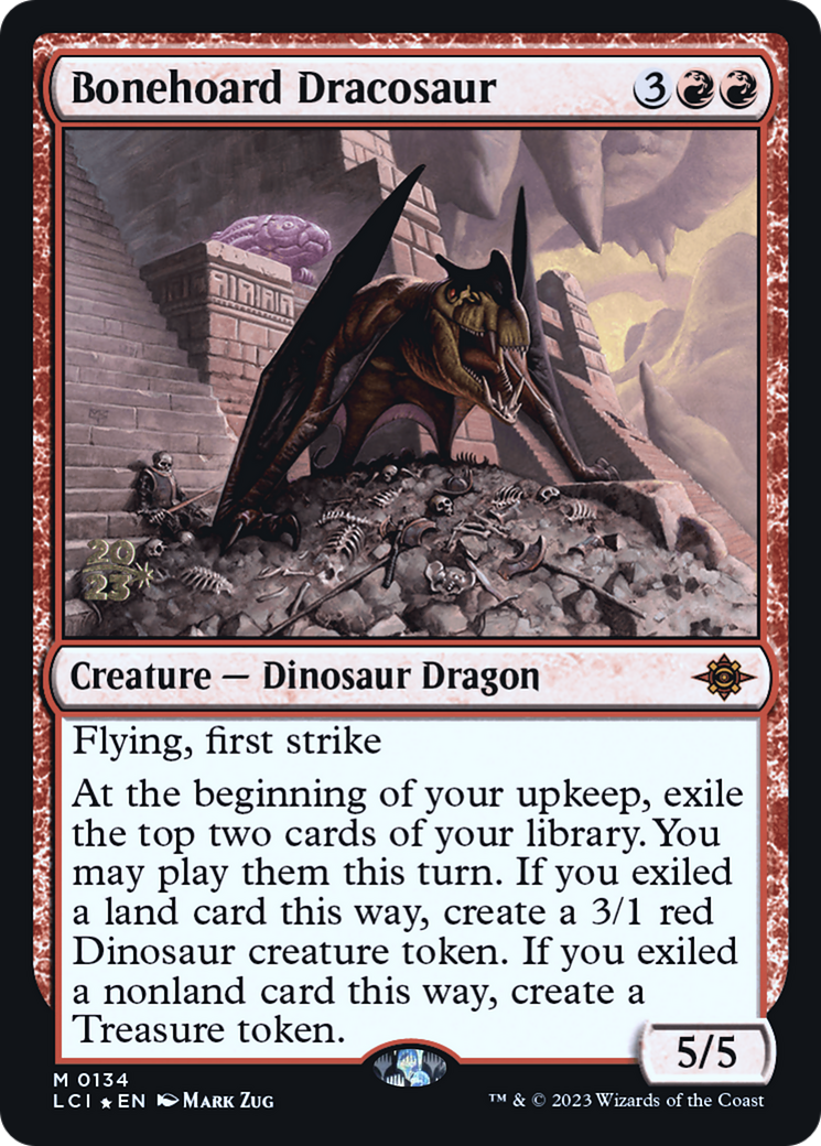 Bonehoard Dracosaur (PRE-134) [The Lost Caverns of Ixalan Promos] Foil