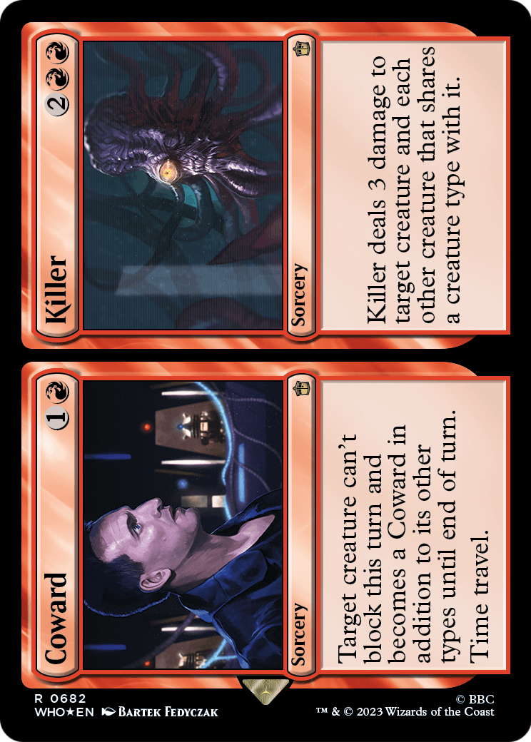 Coward // Killer (Surge Foil) (WHO-682) [Doctor Who] Foil