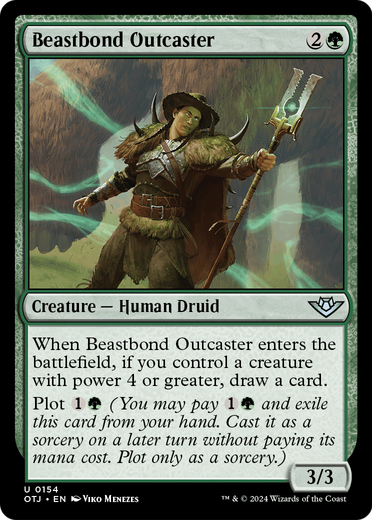 Beastbond Outcaster (OTJ-154) [Outlaws of Thunder Junction] Foil