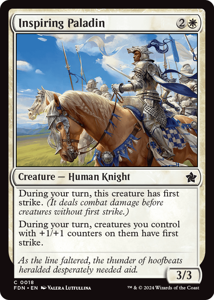 Inspiring Paladin (FDN-018) [Foundations] Foil