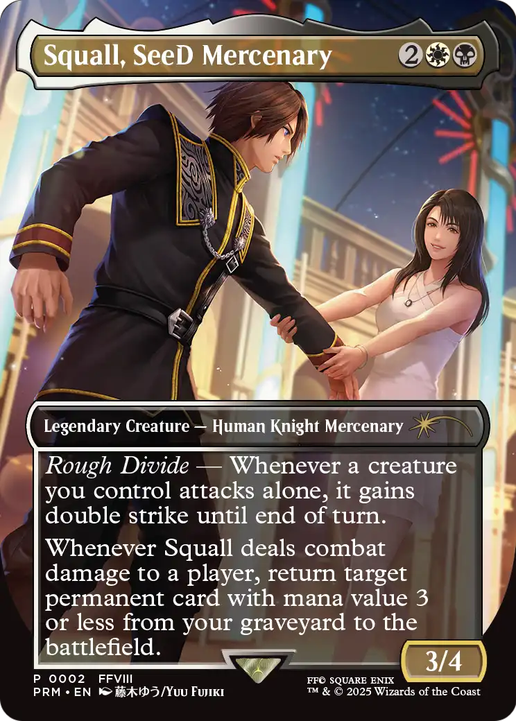 Squall, SeeD Mercenary (SSP-002) (Borderless) [Standard Showdown Promos] Foil