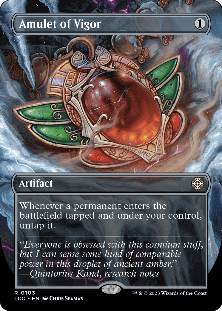 Amulet of Vigor (Borderless) (LCC-103) [The Lost Caverns of Ixalan Commander] Foil