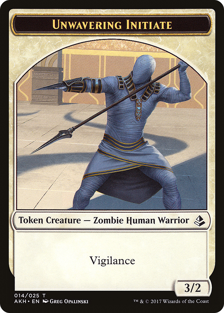 Unwavering Initiate Token (AKH-014) [Amonkhet Tokens]
