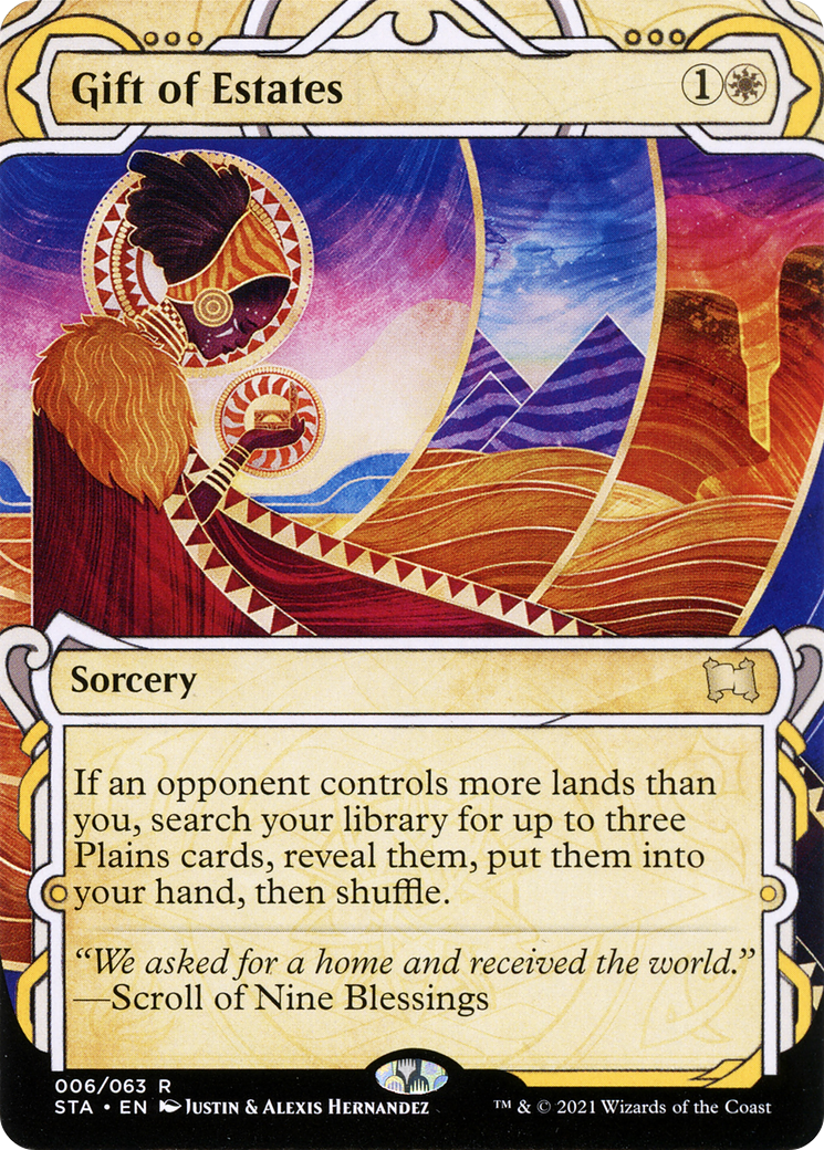 Gift of Estates (STA-006) (Showcase) (Borderless) [Strixhaven Mystical Archive] Foil