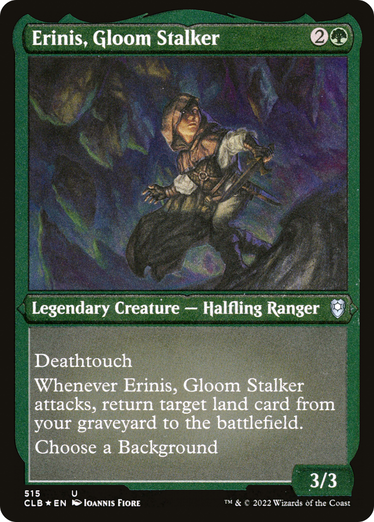 Erinis, Gloom Stalker (Foil Etched) (CLB-515) [Commander Legends: Battle for Baldur's Gate] Foil