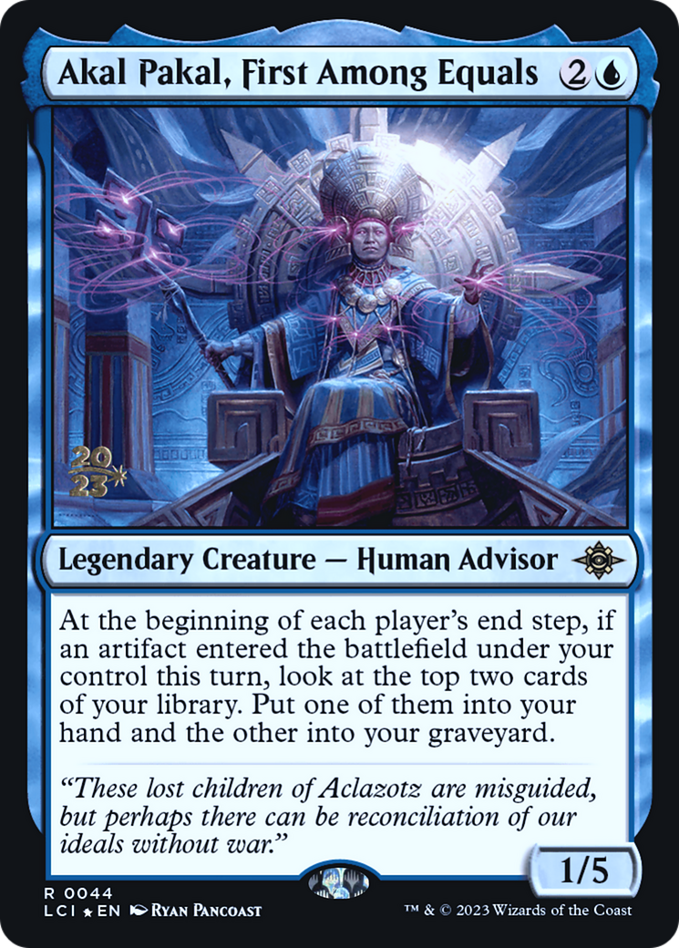 Akal Pakal, First Among Equals (PRE-044) [The Lost Caverns of Ixalan Promos] Foil