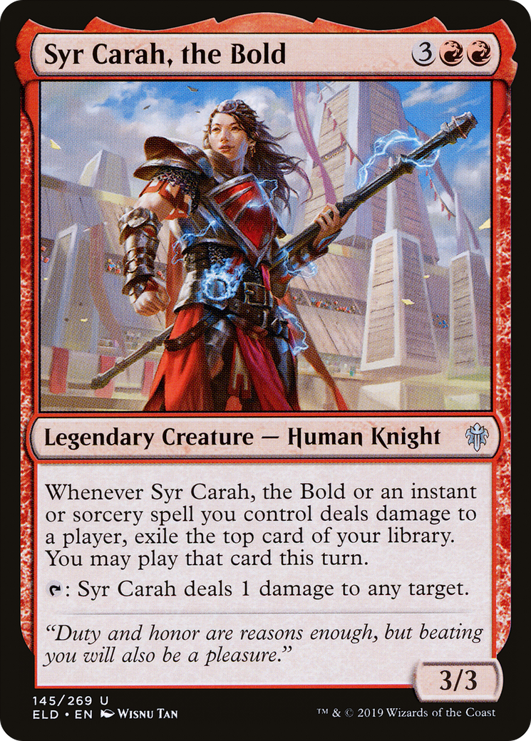 Syr Carah, the Bold (ELD-145) [Throne of Eldraine] Foil