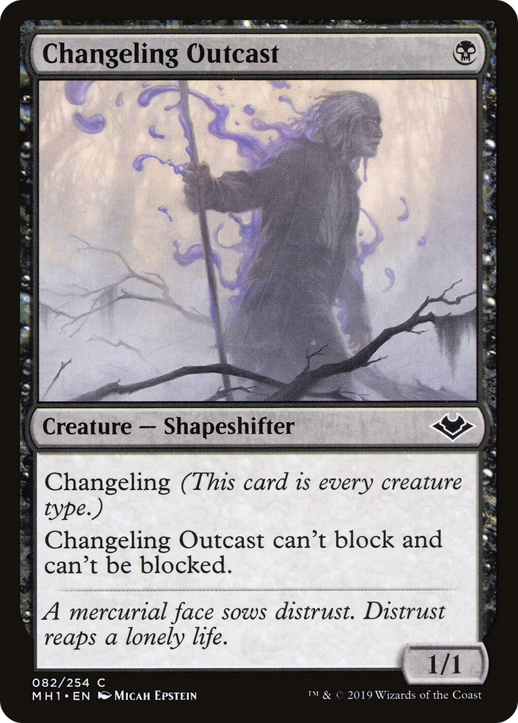 Changeling Outcast (MH1-082) [Modern Horizons] Foil