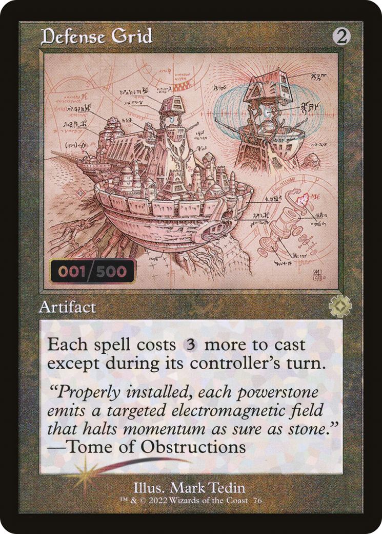 Defense Grid (Schematic) (Serial Numbered) (BRR-076) [The Brothers' War Retro Artifacts] Foil