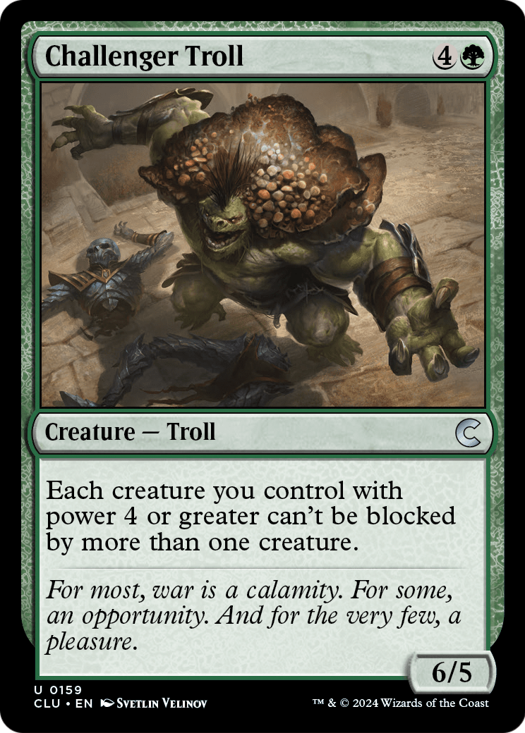 Challenger Troll (CLU-159) [Ravnica: Clue Edition]