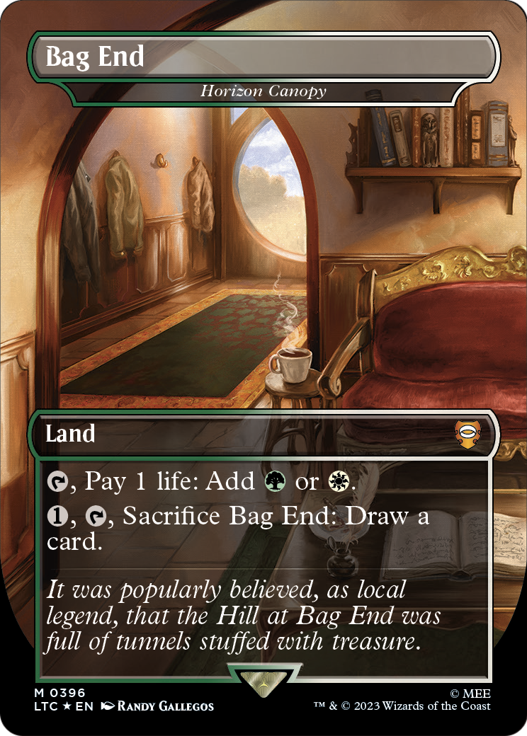 Bag End - Horizon Canopy (Surge Foil) (LTC-396) (Borderless) [Tales of Middle-earth Commander] Foil