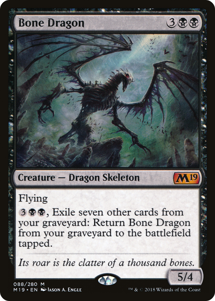Bone Dragon (M19-088) [Core Set 2019] Foil