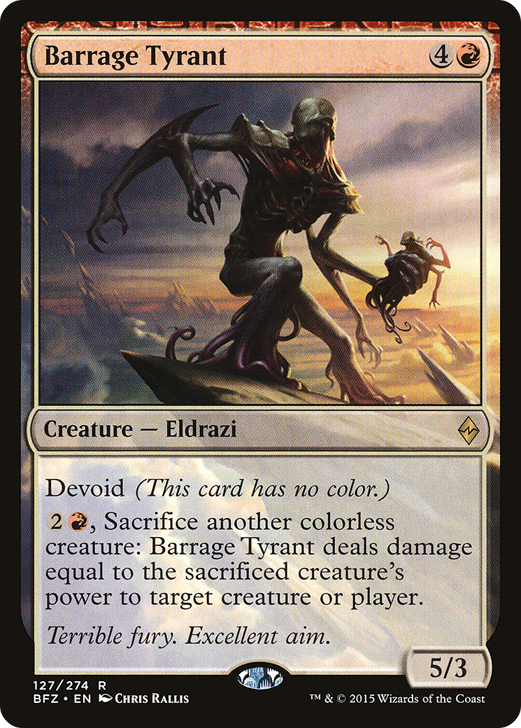 Barrage Tyrant (BFZ-127) [Battle for Zendikar] Foil