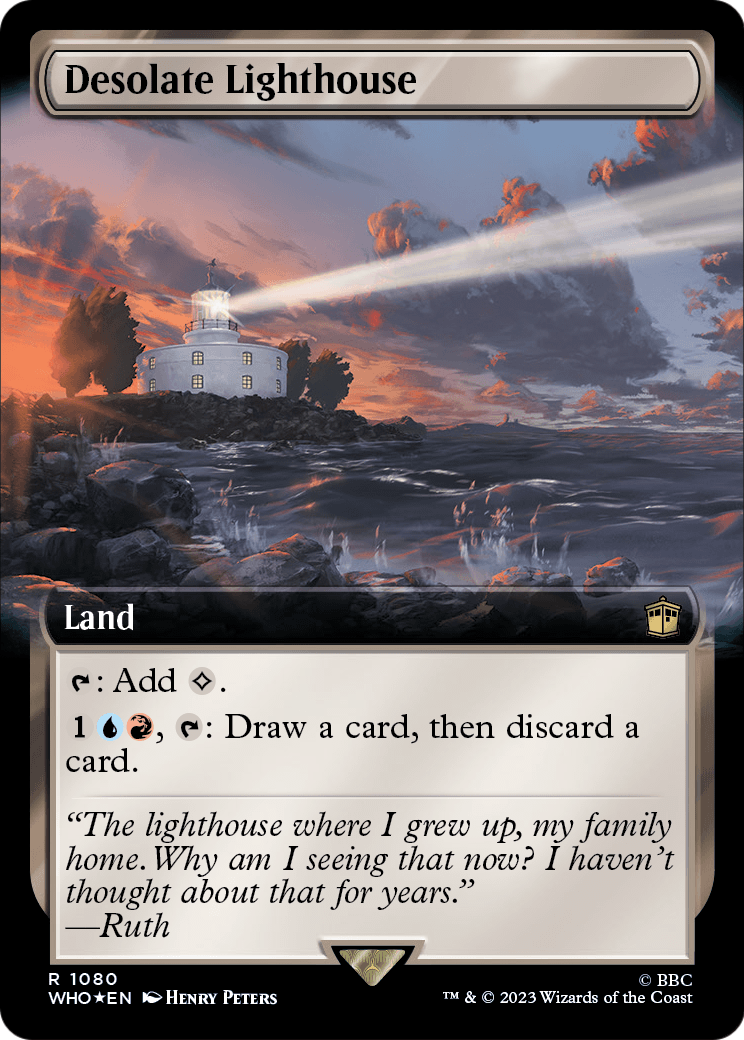 Desolate Lighthouse (Extended Art) (Surge Foil) (WHO-1080) [Doctor Who] Foil