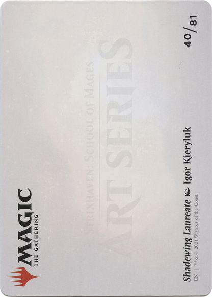 Shadewing Laureate // Shadewing Laureate (ASTX-040) (Borderless) [Strixhaven Art Series] Foil