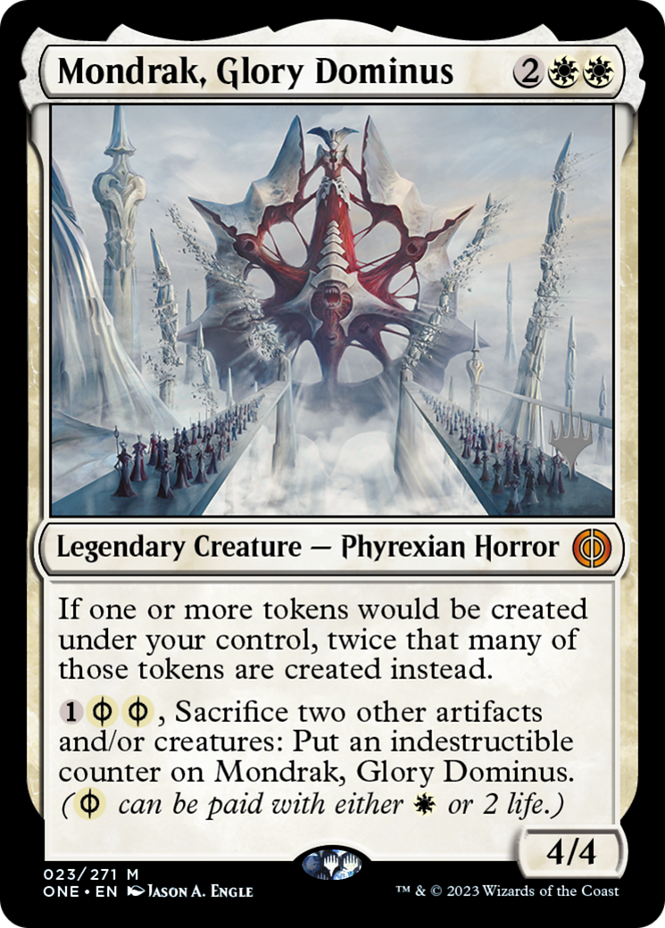 Mondrak, Glory Dominus (PPONE-023) [Promo Pack: Phyrexia: All Will Be One Promos] Foil