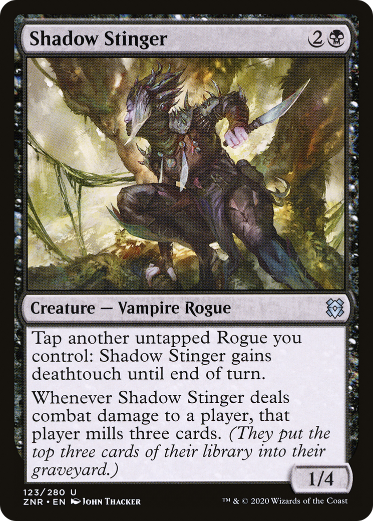 Shadow Stinger (ZNR-123) [Zendikar Rising] Foil