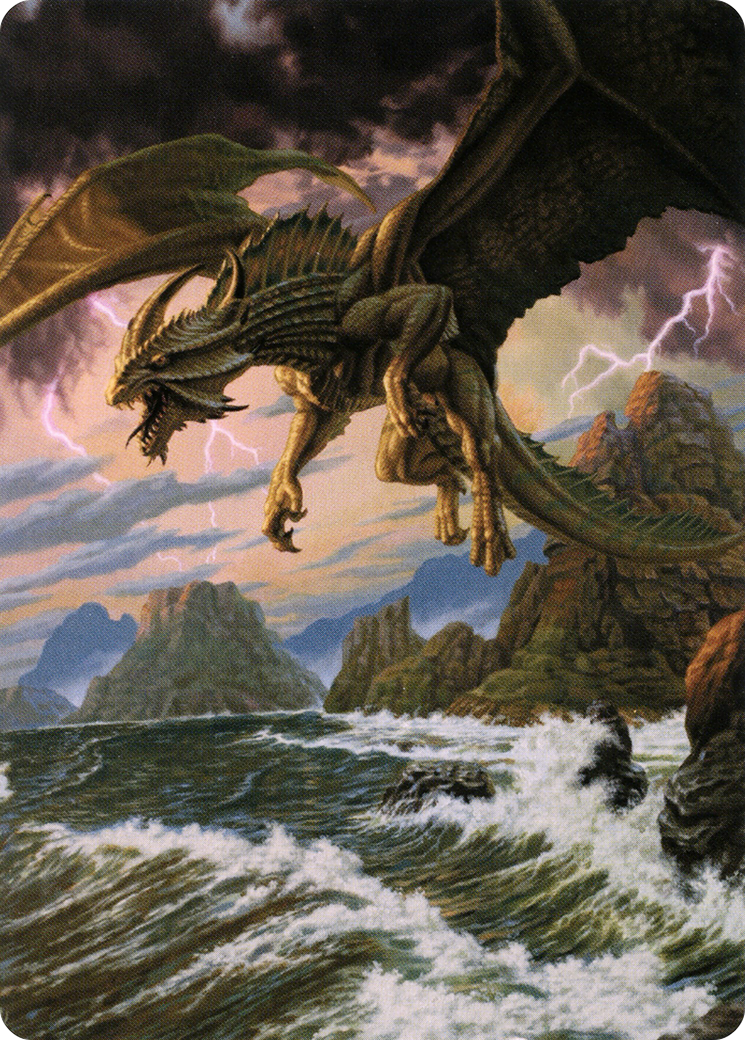 Ancient Bronze Dragon // Ancient Bronze Dragon (ACLB-003) (Borderless) [Battle for Baldur's Gate Art Series]