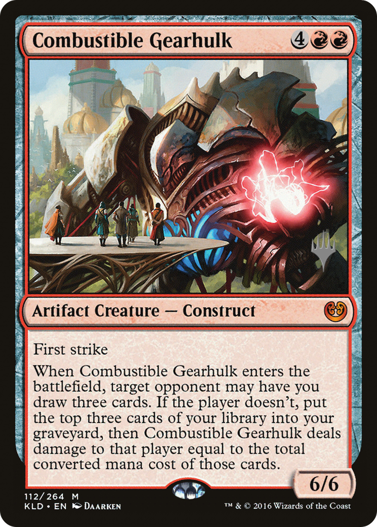 Combustible Gearhulk (PPTHB-112) [Promo Pack: Kaladesh Promos] Foil
