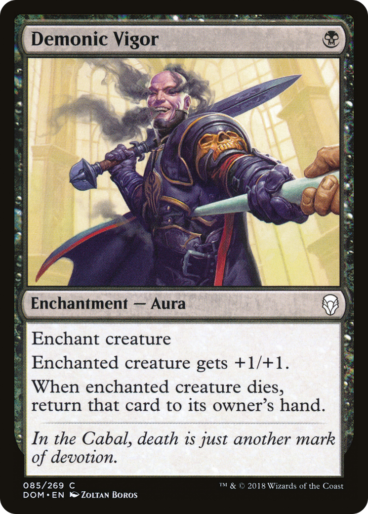 Demonic Vigor (DOM-085) [Dominaria]