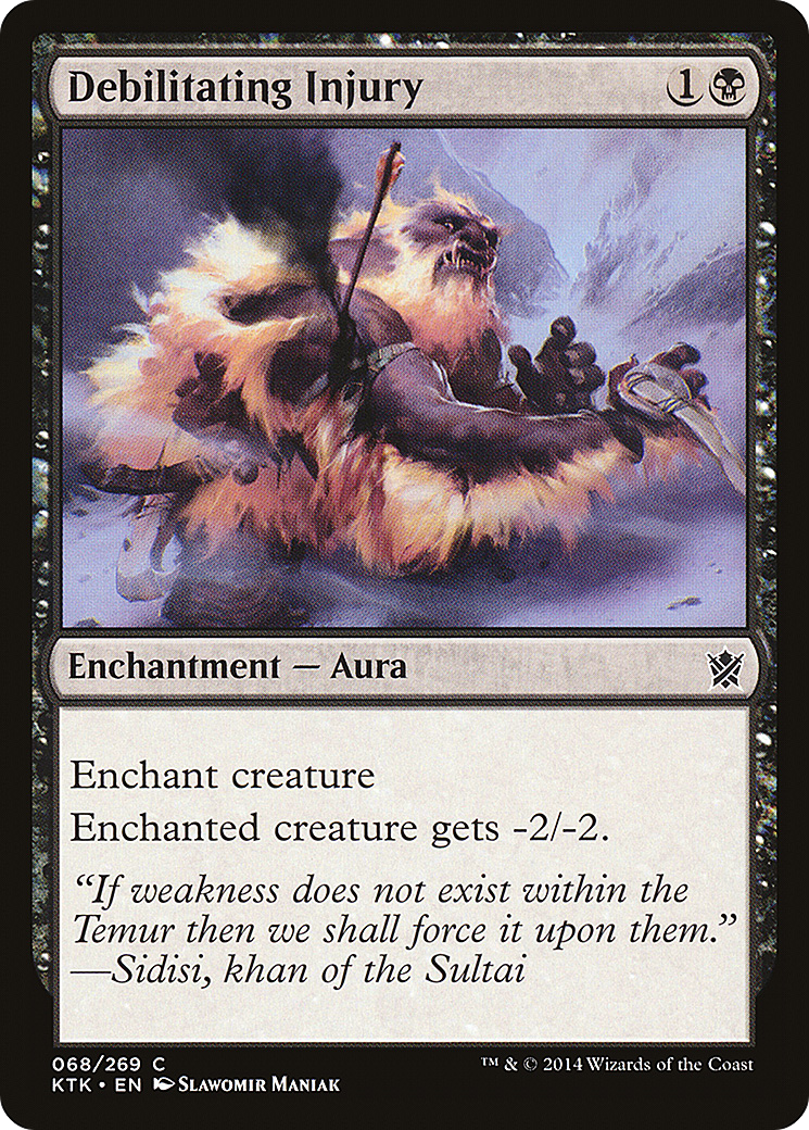 Debilitating Injury (KTK-068) [Khans of Tarkir] Foil