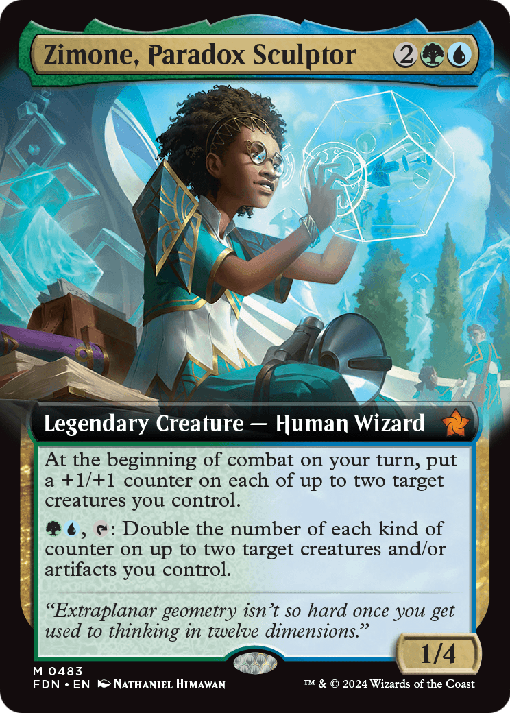 Zimone, Paradox Sculptor (Extended Art) (FDN-483) [Foundations] Foil