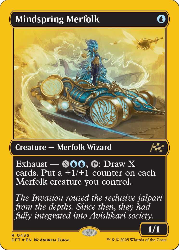 Mindspring Merfolk (First-Place Foil) (DFT-436) [Aetherdrift] Foil