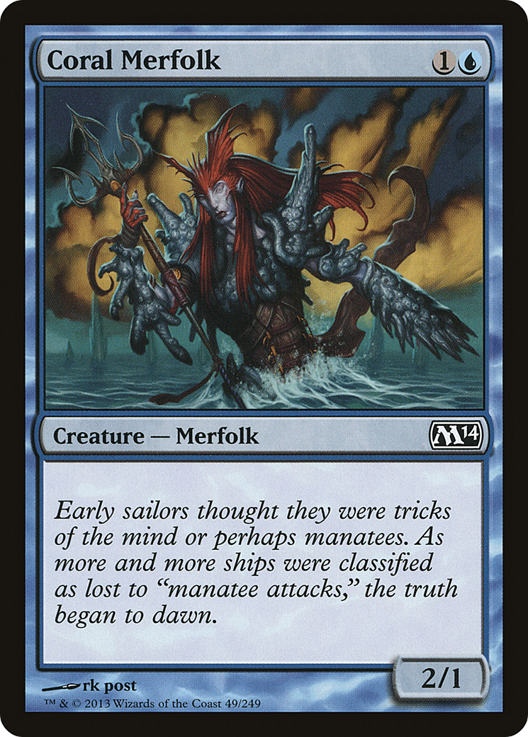 Coral Merfolk (M14-049) [Magic 2014] Foil