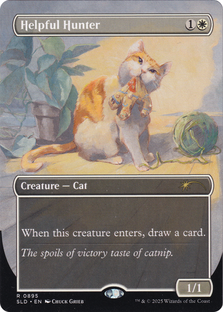 Helpful Hunter (SLD-895) (Borderless) [Secret Lair Drop]