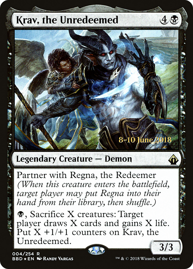 Krav, the Unredeemed (LARP-004) [Battlebond Promos] Foil