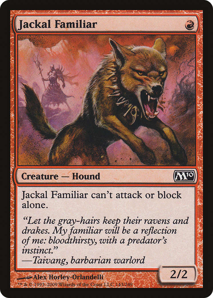 Jackal Familiar (M10-143) [Magic 2010] Foil