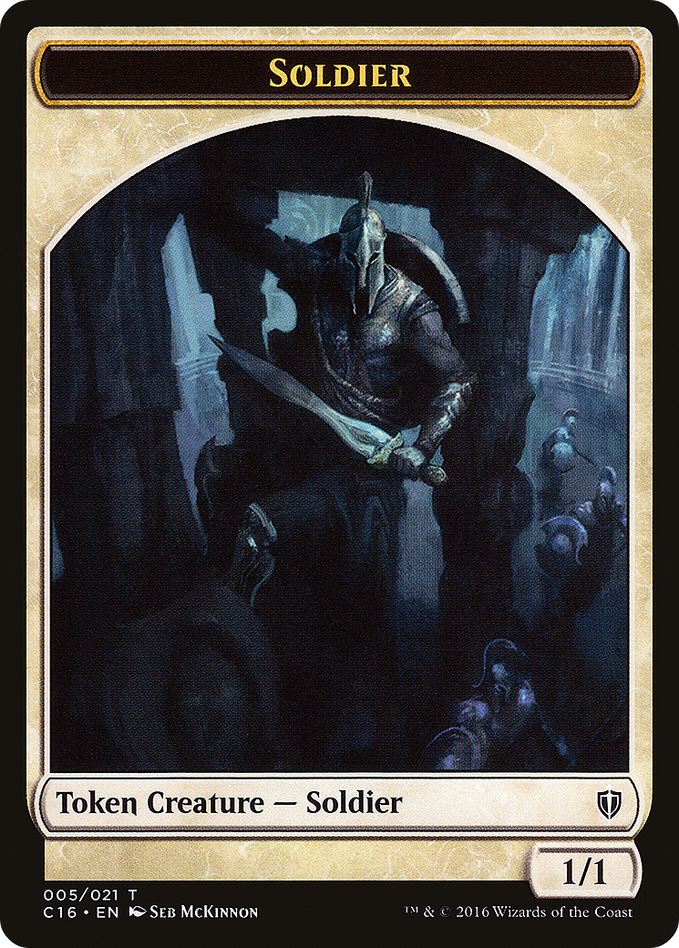 Soldier // Squid Double-Sided Token (C16-5 // 8) [Commander 2016 Tokens]