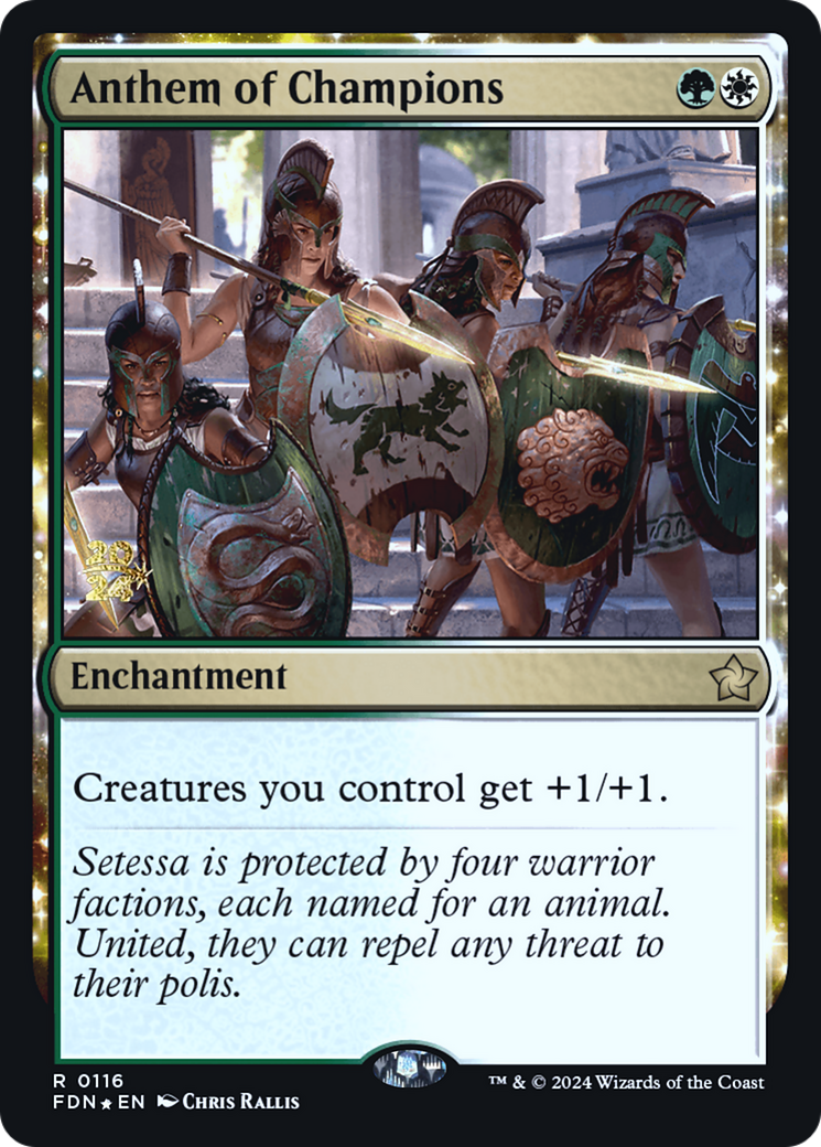 Anthem of Champions (PRE-116) [Foundations Promos] Foil