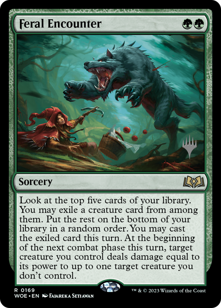 Feral Encounter (PPWOE-169) [Promo Pack: Wilds of Eldraine Promos] Foil