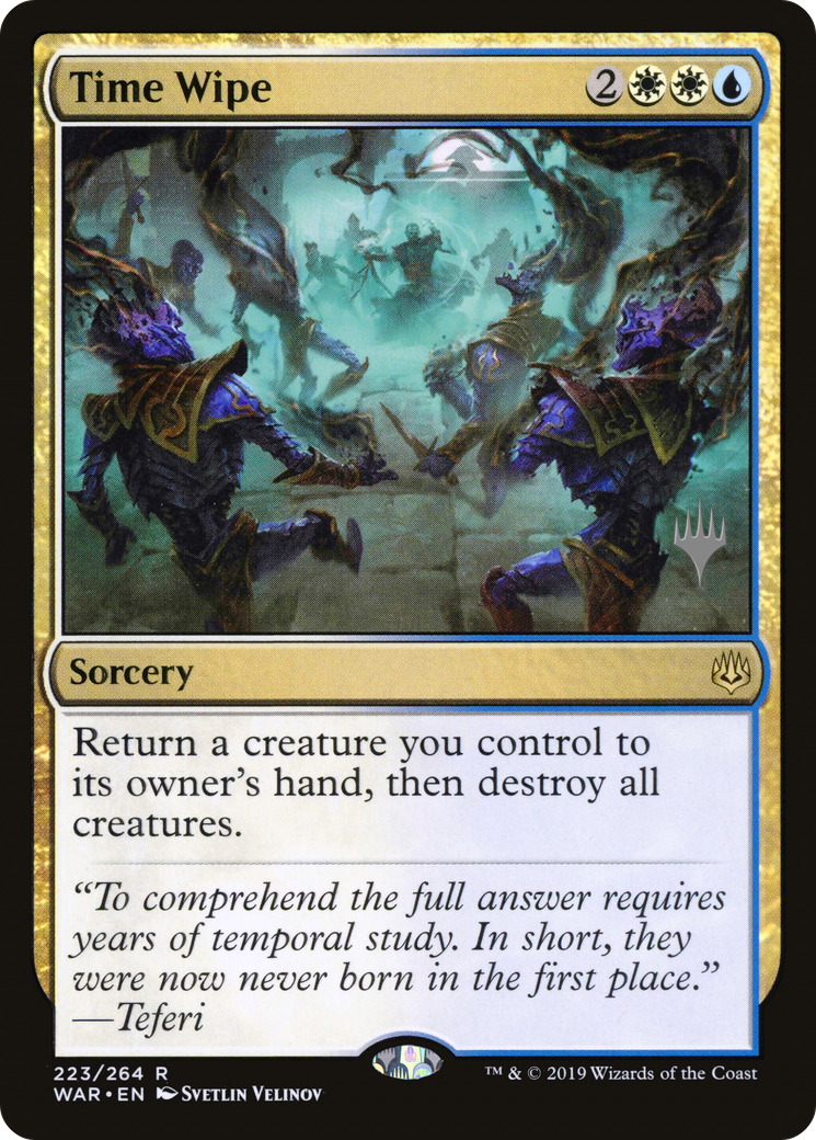 Time Wipe (PPELD-223) [Promo Pack: War of the Spark Promos] Foil