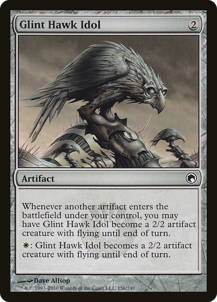 Glint Hawk Idol (SOM-156) [Scars of Mirrodin] Foil