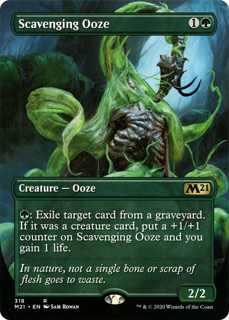 Scavenging Ooze (Alternate Art) (M21-318) (Borderless) [Core Set 2021] Foil