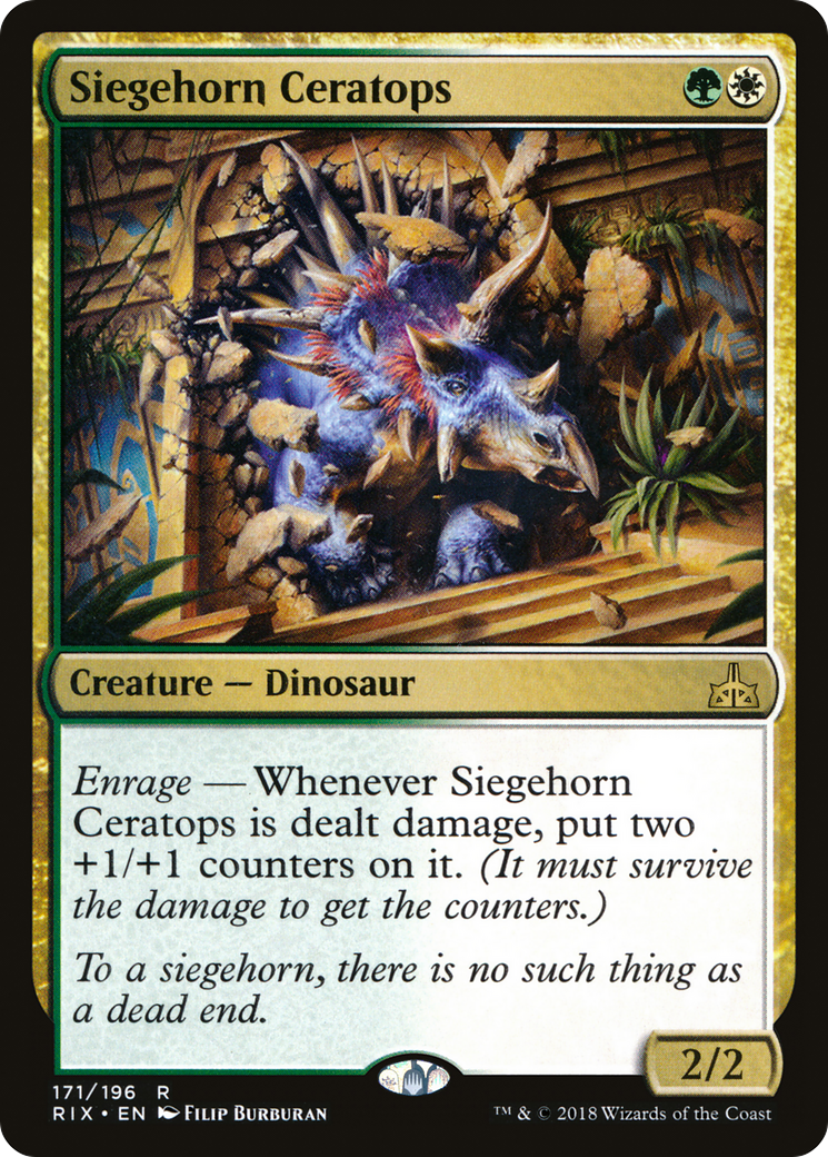 Siegehorn Ceratops (RIX-171) [Rivals of Ixalan] Foil